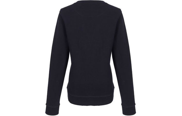 (WMNS) KENZO Embroidery Round-neck Swea Black F962SW7054XA-99