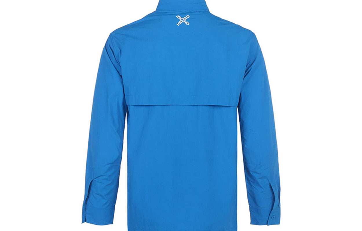 Men's KENZO SS21 Little X Long Sleeves Shirt Blue FB55CH5209CO-69