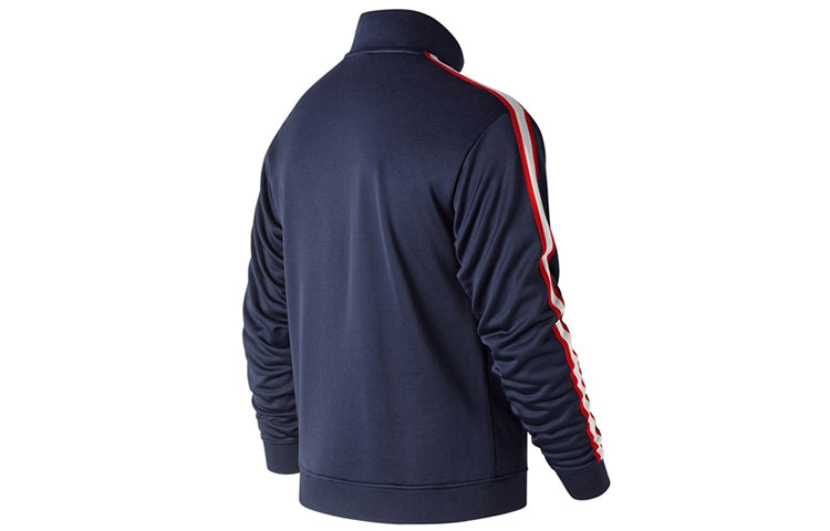 New Balance Men's New Balance Knit Athleisure Casual Sports Jacket Navy Blue AMJ91556-PGM