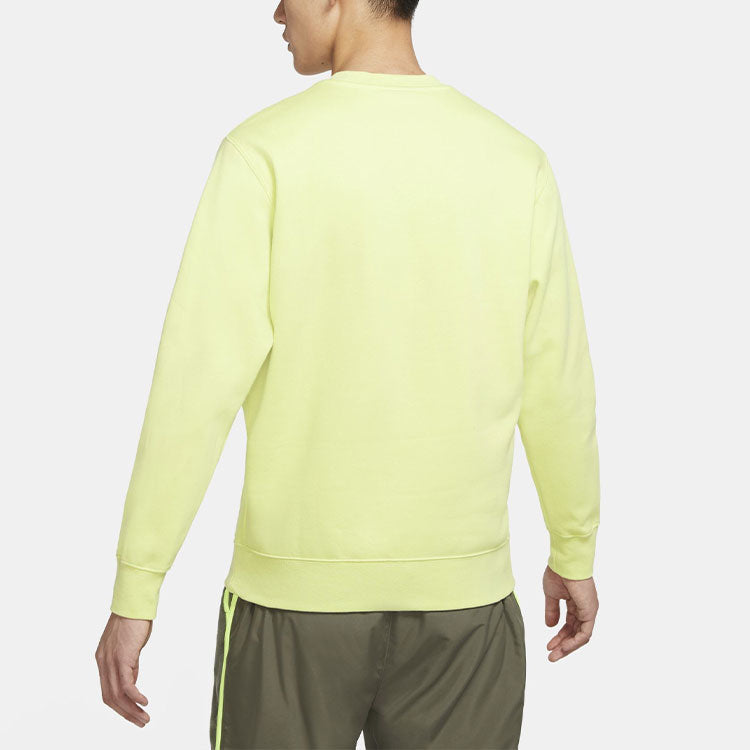 Nike Sportswear Club Fleece Casual Sports Round Neck Pullover Yellow BV2663-352