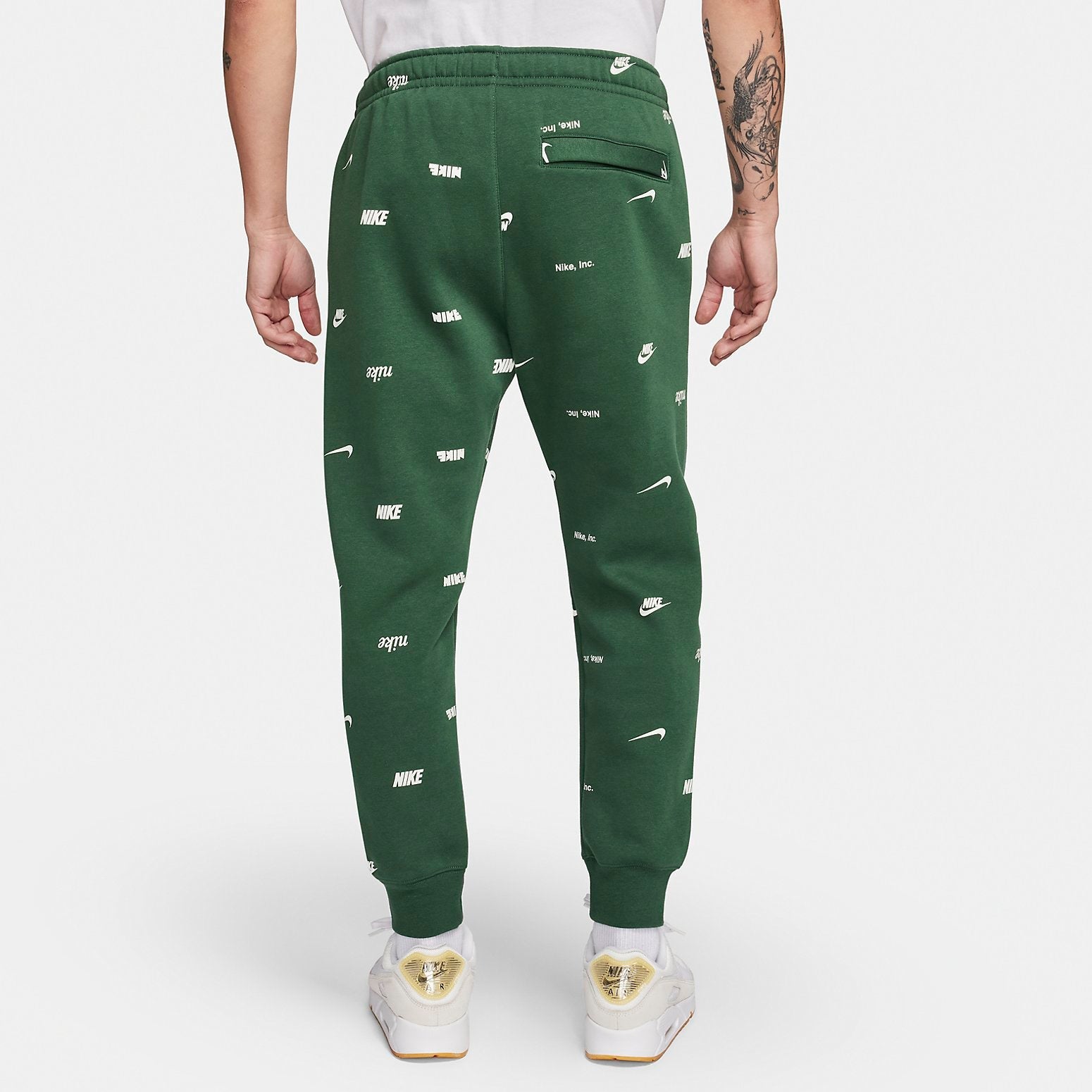 Nike Club Fleece Brushed-Back Allover Print Joggers 'Green' FB7438-324