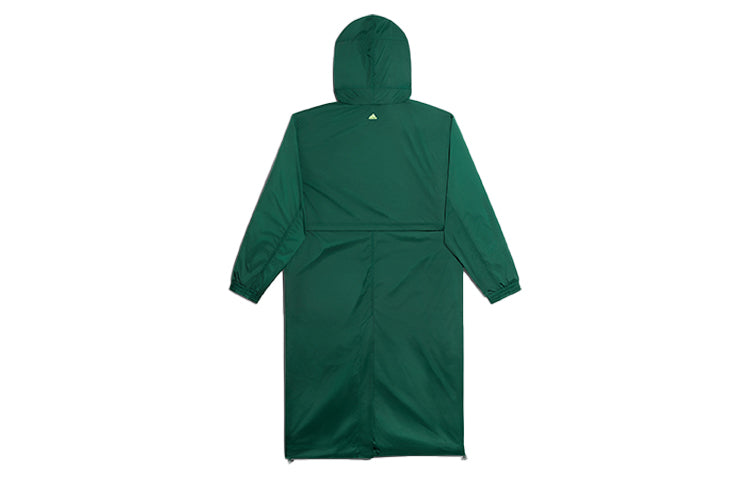 adidas originals x IVY PARK Crossover Solid Color Stripe Long Hooded Jacket Couple Style Green GM8669