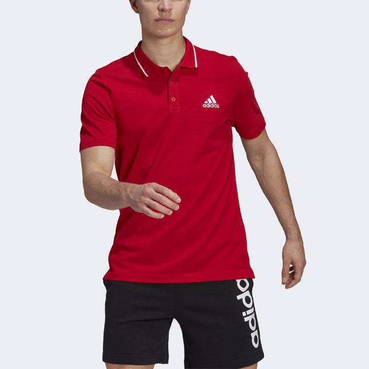 adidas M Sl Pq Ps Sports Short Sleeve Polo Shirt Red GM6959