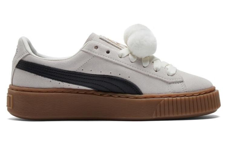 (WMNS) PUMA Suede Platform 'Grey Black Gum' 391902-40
