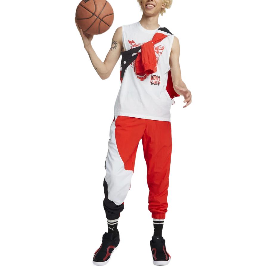 PUMA Clyde Water Repellent Basketball Pants 'Red' 534197-08