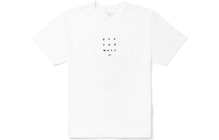 Vans Back Pattern Printing Short Sleeve Couple Style White VN0A4P51WHT