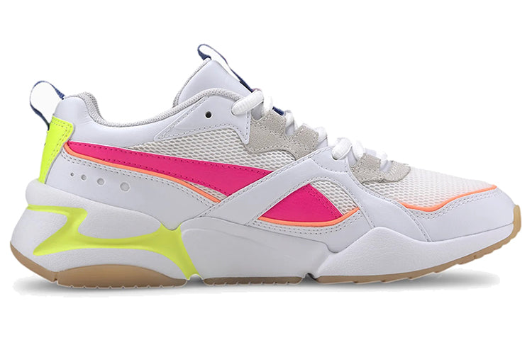 (WMNS) PUMA Nova 2 Pink/Green/White Low sneakers 370957-08
