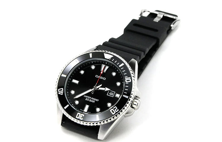 Men's CASIO Date Display Resin Strap Waterproof Quartz Watch Mens MDV-107-1A1JF