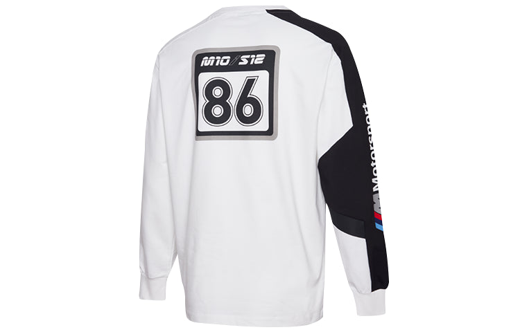 PUMA x BMW Motorsport Street Midlayer Sweatshirt 'White Black' 596081-02