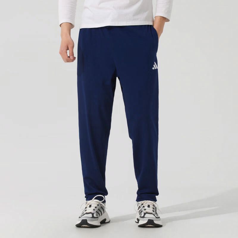 adidas Essentials Small Logo Single Jersey Pants Asia Sizing 'Blue' JF1108