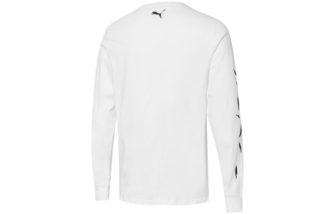 PUMA Unisex One Of One Printed Round-neck Swea White 535111-01