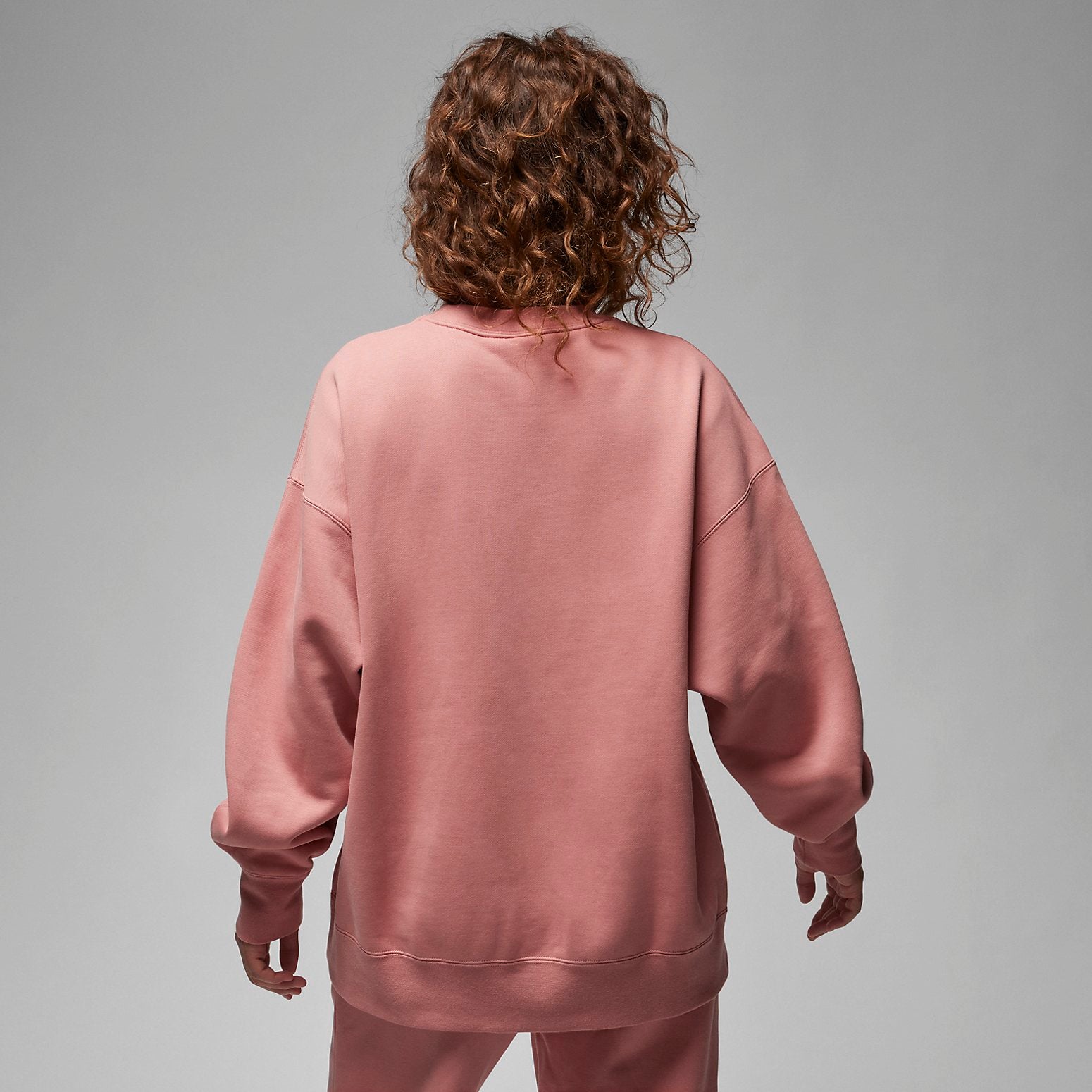(WMNS) Air Jordan Flight Fleece Crewneck Sweatshirt 'Pink' FB5116-618