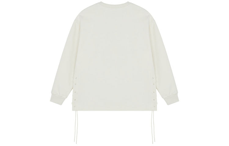 (WMNS) New Balance Lacing Details Long Sleeve Top Asia Sizing 'White' AWT21301-IV