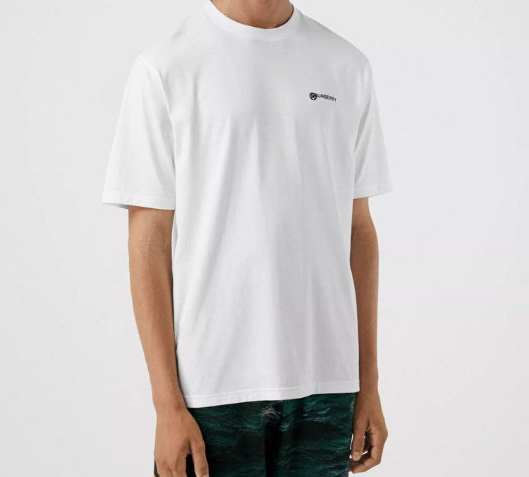 Burberry MENS Logo Print Short Sleeve White 80243571