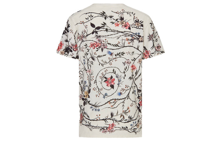 DIOR Rosa Mutabilis Print Plain Knit Unisex White 043T03MB448-X0866