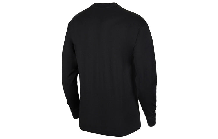Nike MENS Brooklyn Nets Crew-neck Long Sleeve Print Black CZ7380-010