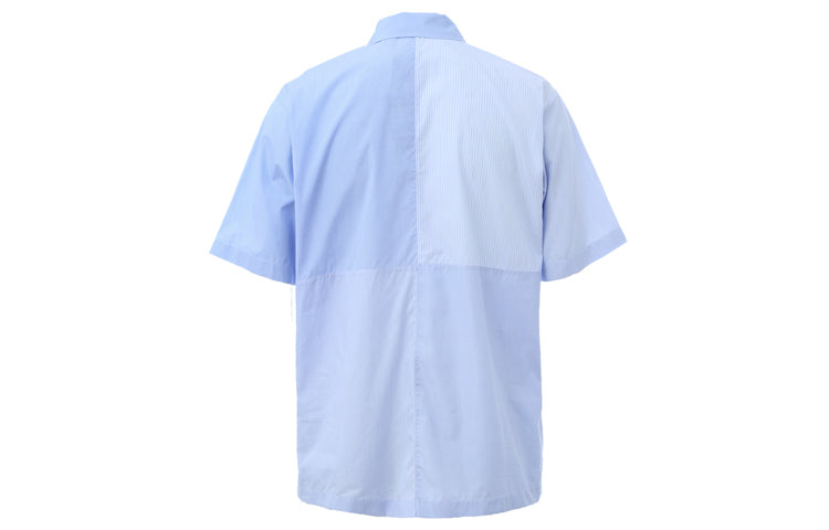Men's Burberry Alphabet Logo Short Sleeve Shirt Light Blue 45611391