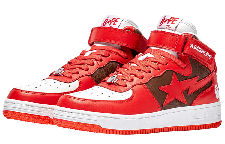A Bathing Ape Bape Sta Mid #2 'Red' 1I20-191-010-RED