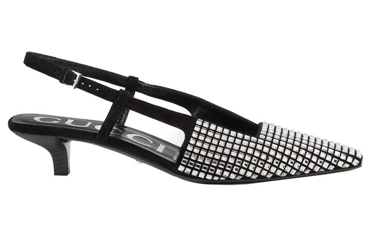 (WMNS) Gucci Slingback Pump with Crystals 'Black' 679364-C2000-1000