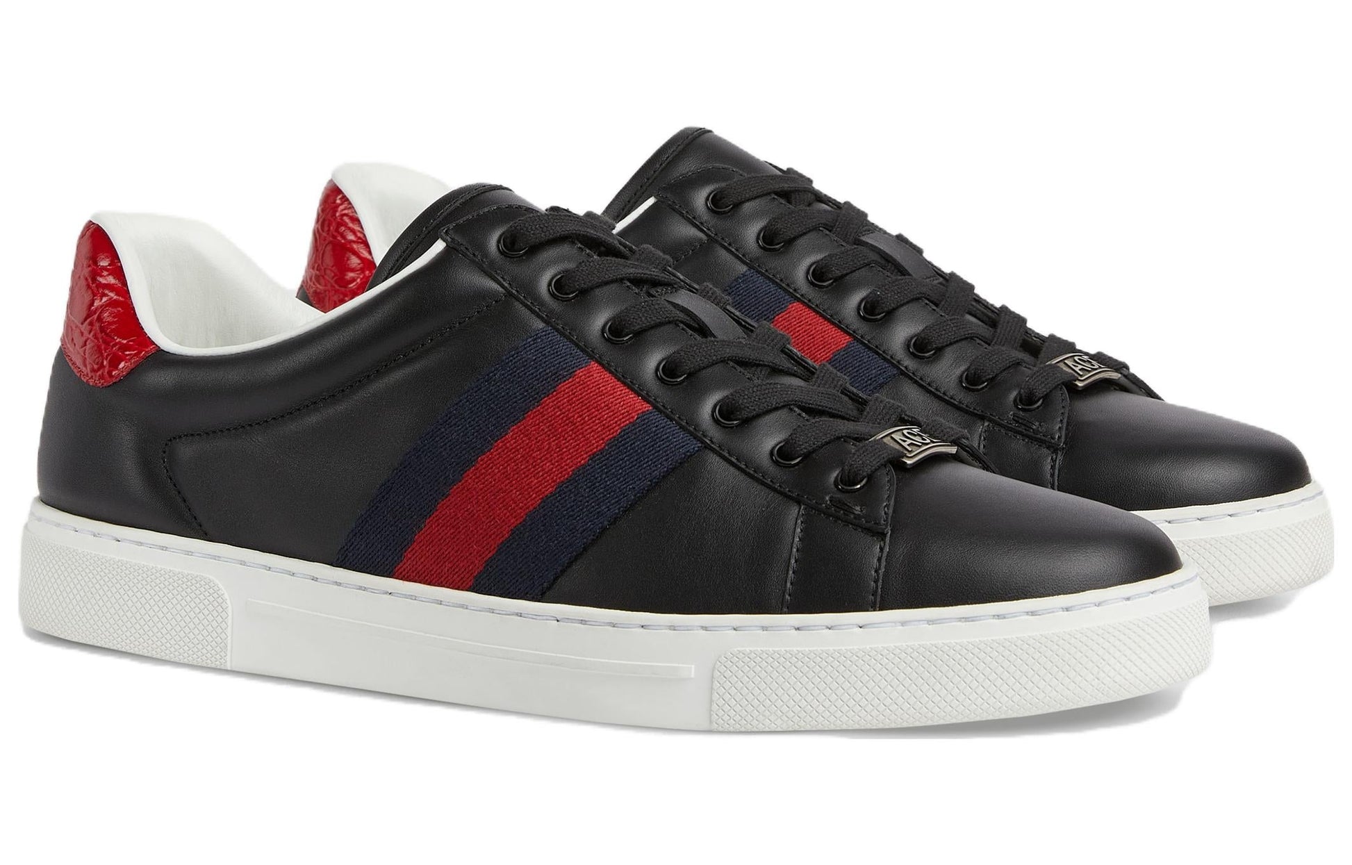 Gucci Ace Low-Top Sneakers 'Black Red' 757892-AACAG-1096