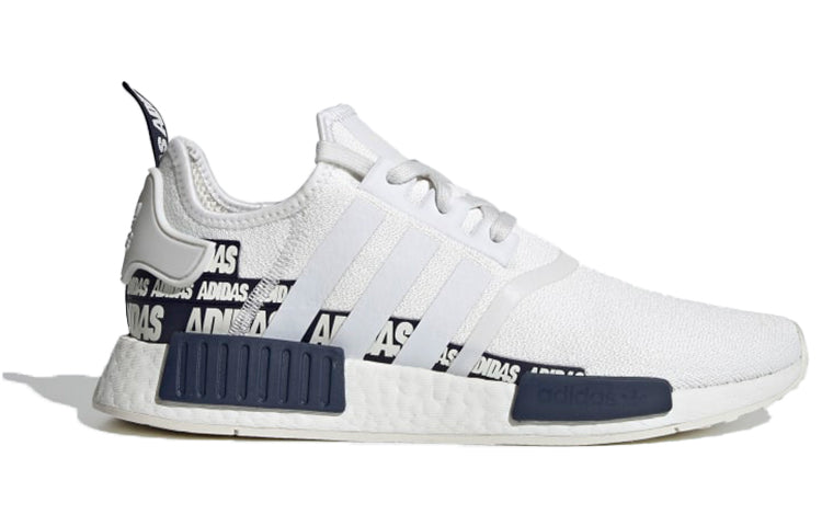 adidas NMD_R1 'Wordmark Heel Stripe - Crystal White Navy' FX6795
