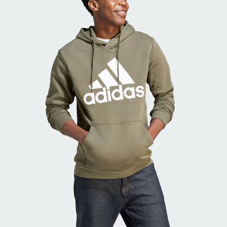 adidas Fleece Big Logo Hoodie 'Olive Green' IJ8913