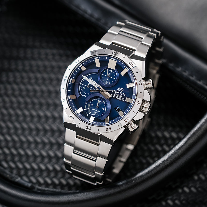 Casio Edifice Classic Solar Powered Analog Watch 'Blue Sapphire Crystal' EFB-690SBD-2AVUPR