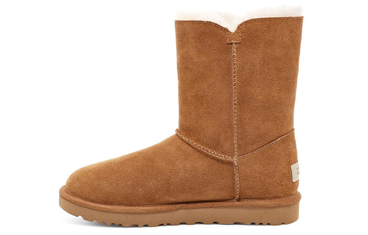 (WMNS) UGG Bailey Button UGG Charm Metallic Alphabet Version Fleece Lined Brown 1114970-CHE