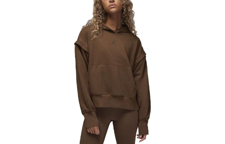 (WMNS) Air Jordan Sport Fleece Hoodie 'Brown' FB4609-259