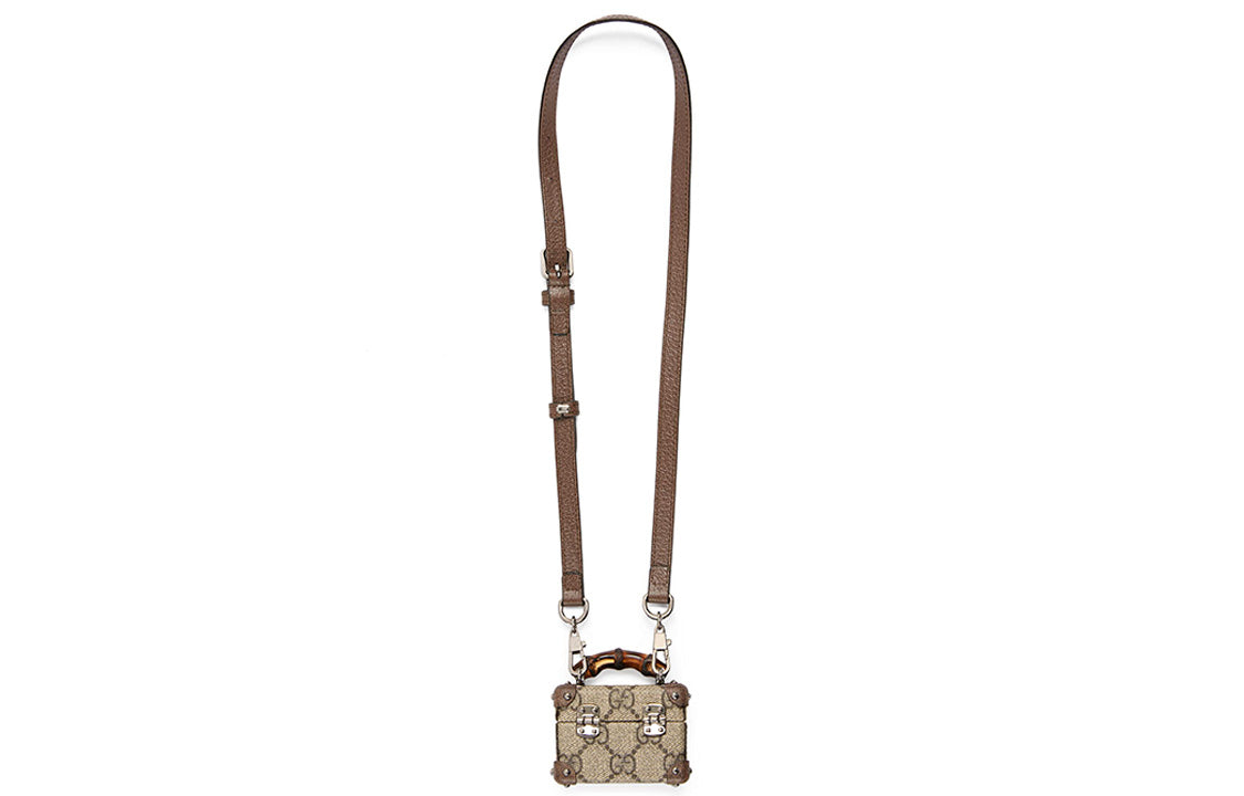 Gucci Unisex Canvas Old Flower Logo AirPods Pro Single-Shoulder Bag Brown 'Cream' 645205-K9GSN-8358