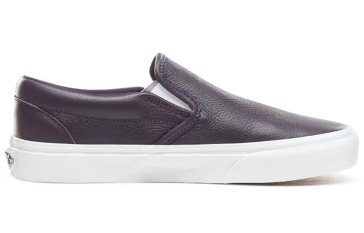 Vans Leather Classic Slip-On 'Black White' VN0A38F7VM9