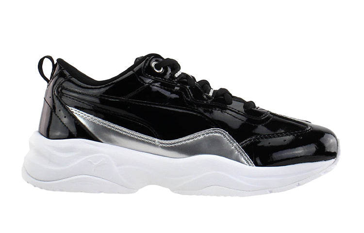 (GS) PUMA Cilia Patent Low Top Running Shoes Black 371629-02