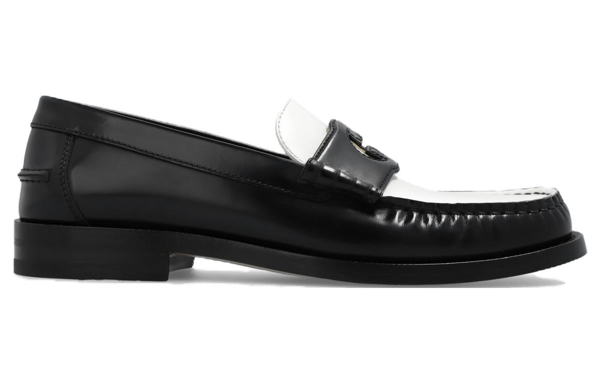 (WMNS) Gucci Interlocking G Loafer 'Black White Leather' 738676-AABXZ-1045