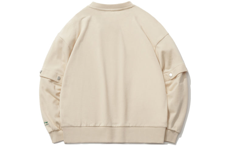 (WMNS) Li-Ning x Disney Crossover Sports Printing Round Neck Pullover 'Beige' AWDR140-3