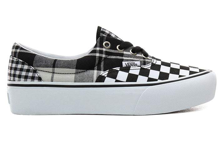 Vans PLAID CHECKERBOARD ERA PLATFORM Shoes Black/White VN0A3WLUVYD
