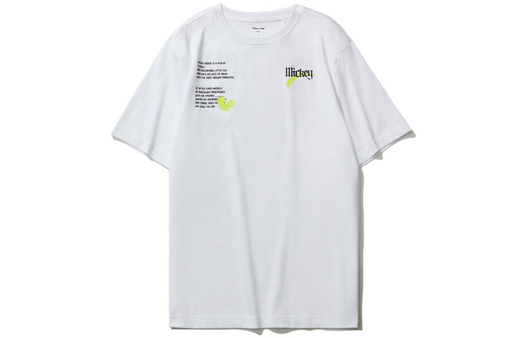 Li-Ning x Disney Crossover Sports Fashion Series Round Neck Sports Short Sleeve Unisex White AHSR544-1