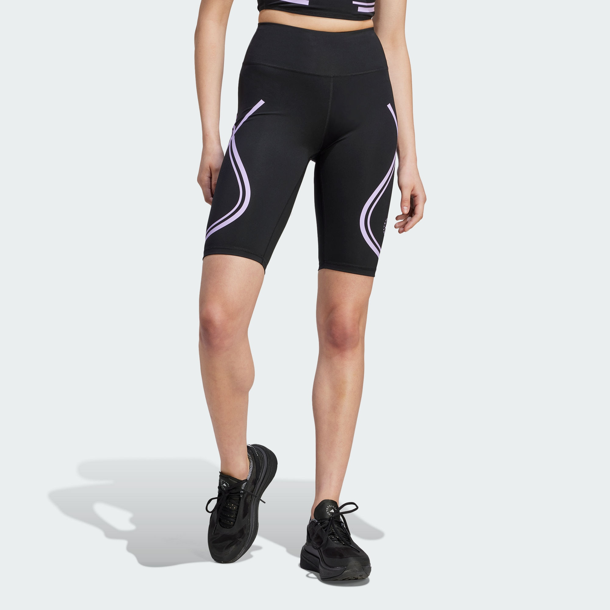 (WMNS) adidas by Stella McCartney Truepace Bike Running Leggings 'Black Purple' IB6804