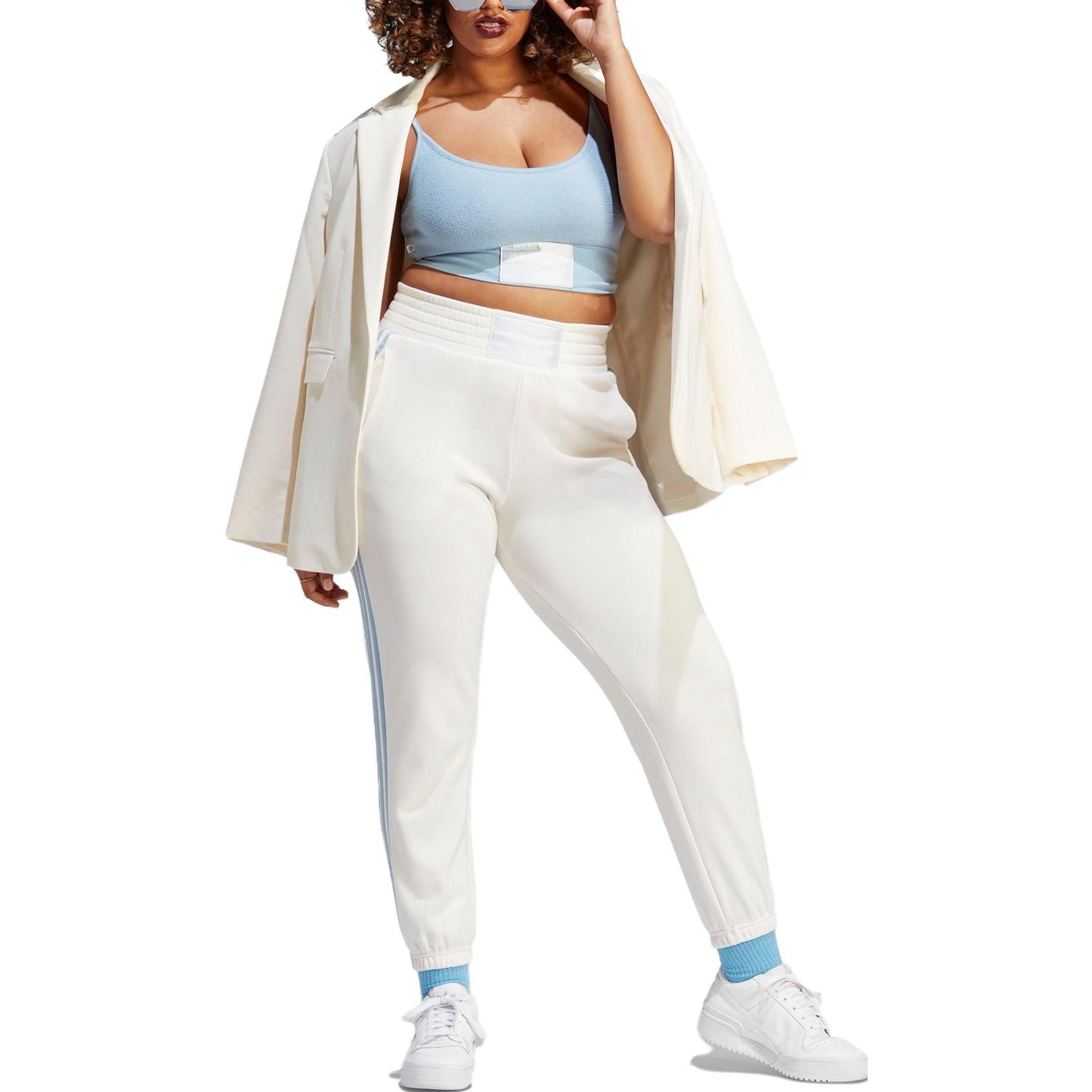 (WMNS) adidas Originals High Waist Sweatpants 'White Blue' IC8510
