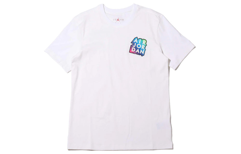 Air Jordan All-Star Color Label Printing Basketball Short Sleeve White CD5639-100
