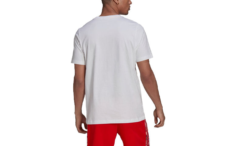 adidas originals Athleisure Casual Sports Breathable Short Sleeve White H43943