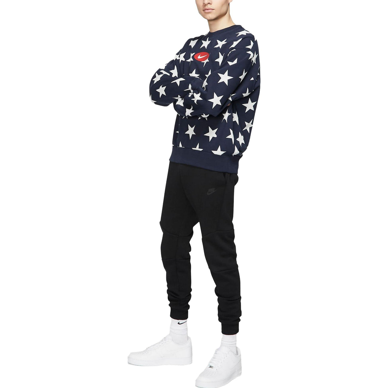 Nike Lab Collection Fleece Crew 'Obsidian White' CD8401-451