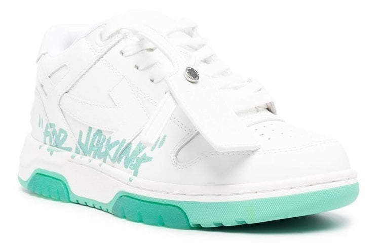 (WMNS) Off-White Out Of Office Low-Top For Walking Sneaker 'White Green' OWIA259F22LEA0020151