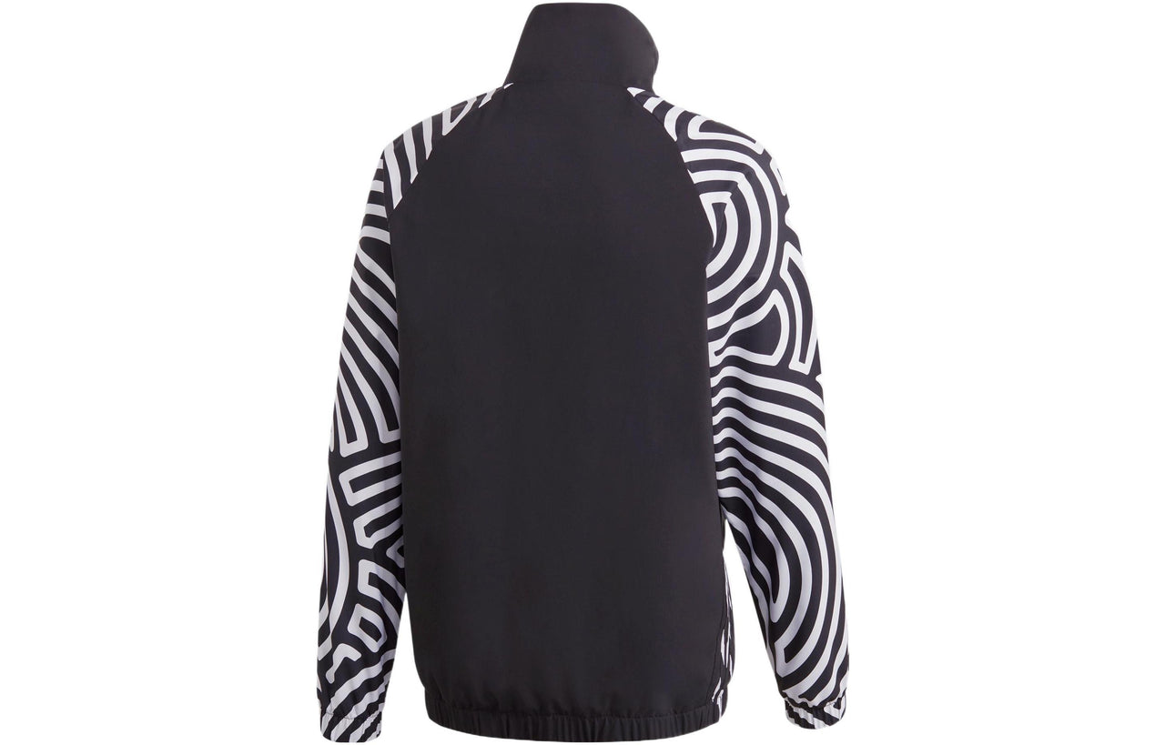 adidas originals x Takahashi Riko Crossover Stripe Stand Collar Zipper Casual Sports Jacket Black GJ6717