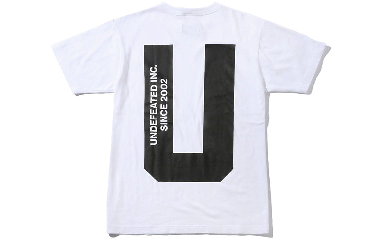 UNDEFEATED x CHAMPION Cooperation Commemorative Edition Back U Logo Short-sleeve Tee Men's White C8-P370-WHITE