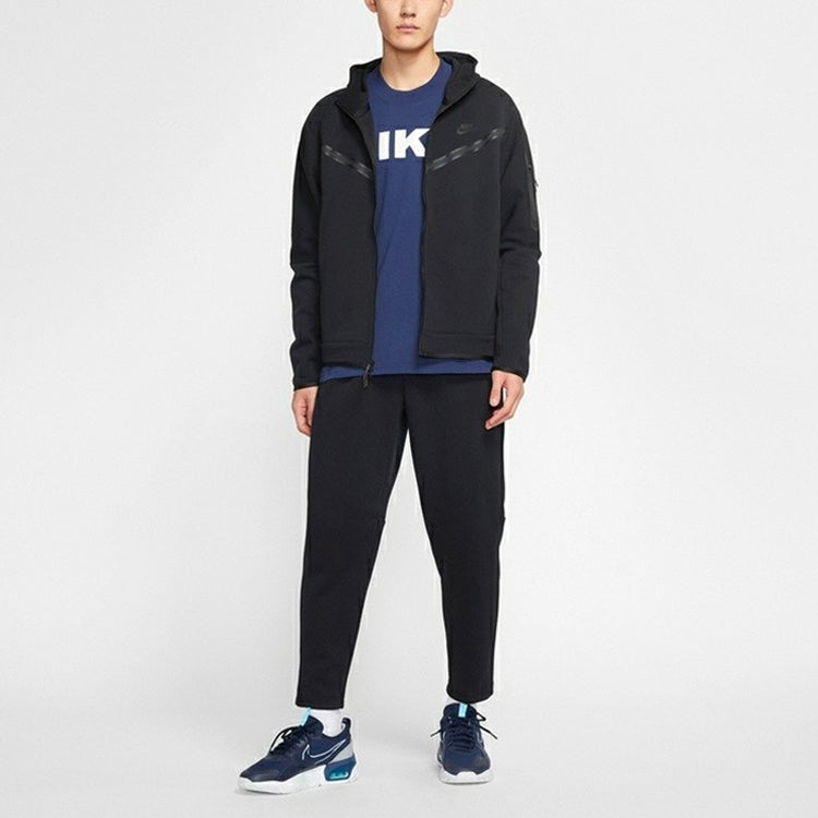 Men's Nike Athleisure Casual Sports Breathable Lacing Long Pants/Trousers Black CU4501-010