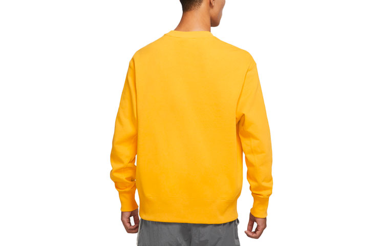 Men's Nike Sportswear Logo Casual Sports Round Neck Pullover Yellow DA0022-713