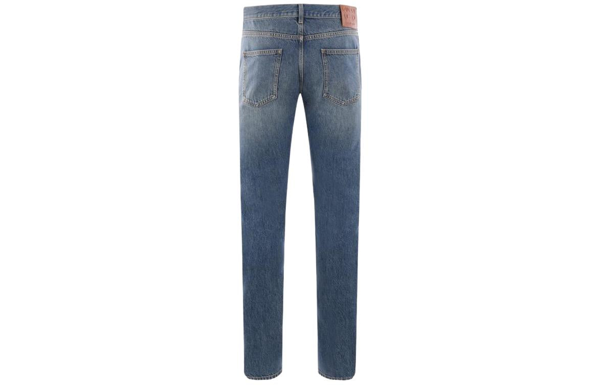 Gucci Denim Pant With Leather Label 'Blue' 774079-XDCTP-4011