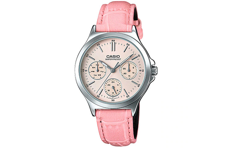 CASIO Leather Belt Waterproof Quartz Pink Analog LTP-V300L-4A