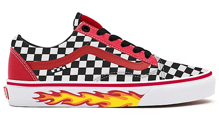 Vans Customs Checkerboard Flame Old Skool Black/RedChessboard Blackred VN0A3CST062