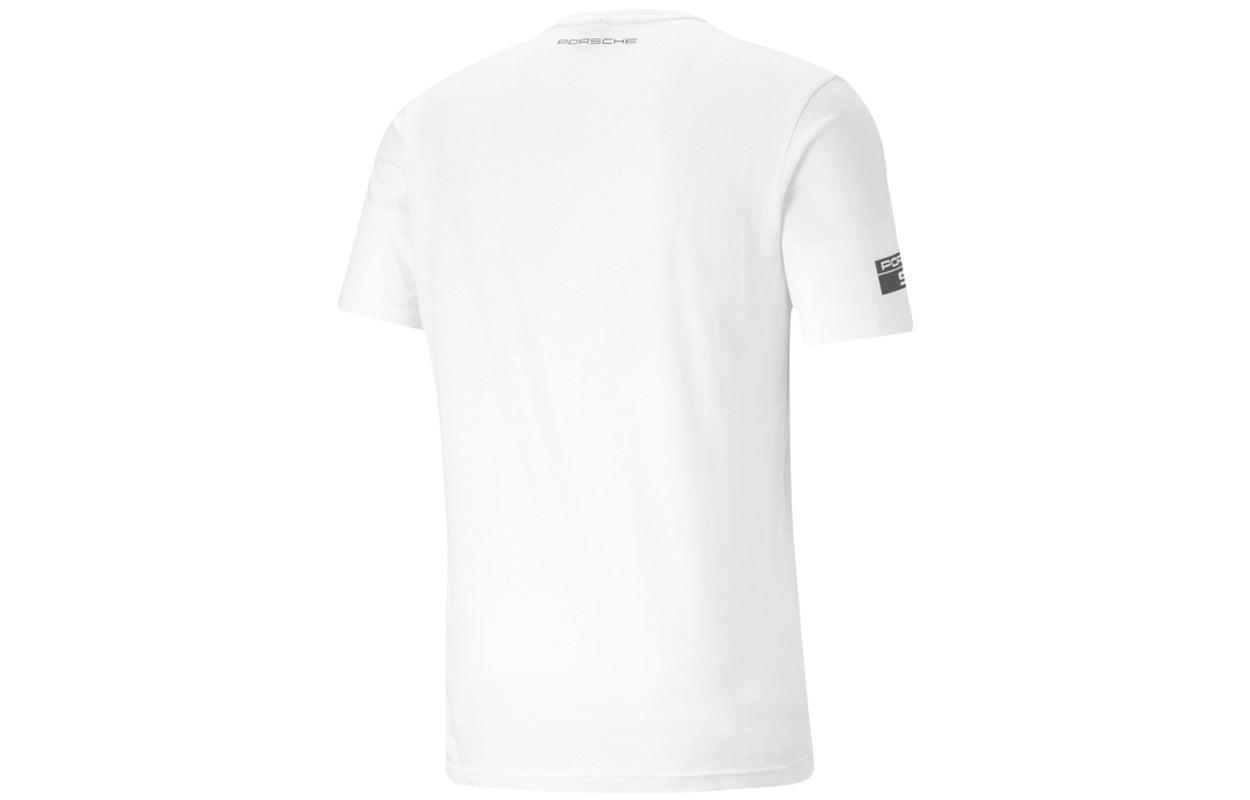 PUMA Pl Graphic Tee Casual Sports Printing Short Sleeve White 599751-08